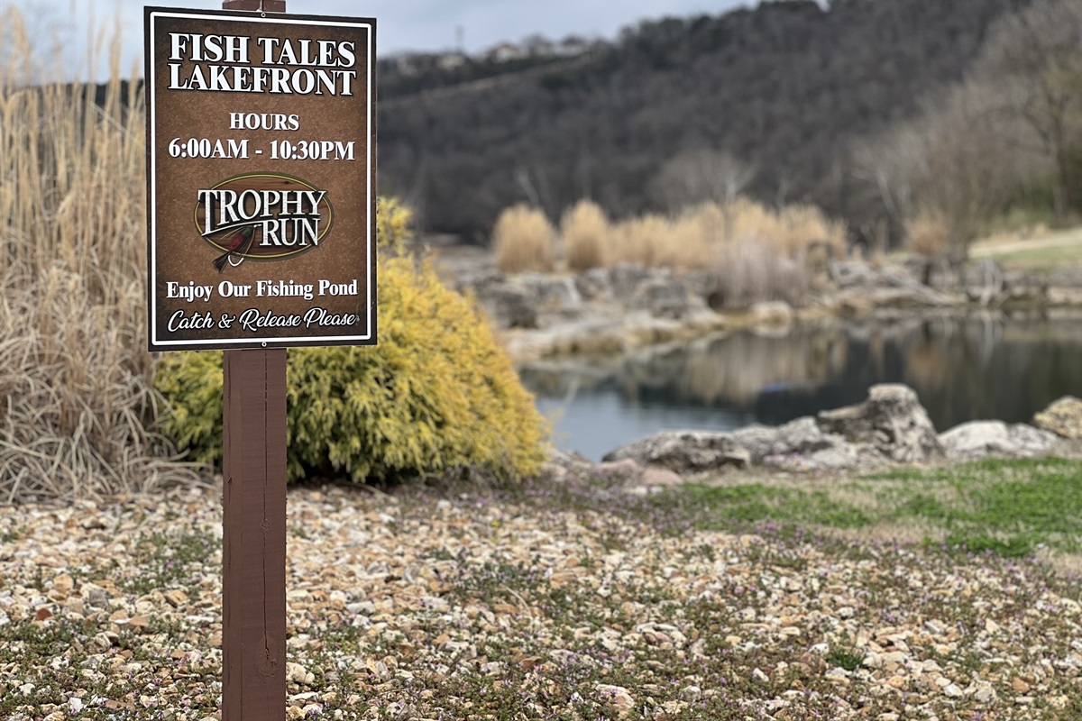 Catch and release pond for our beginner fishers!