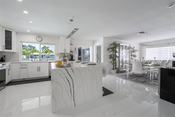 Bright open-concept kitchen perfect for entertaining