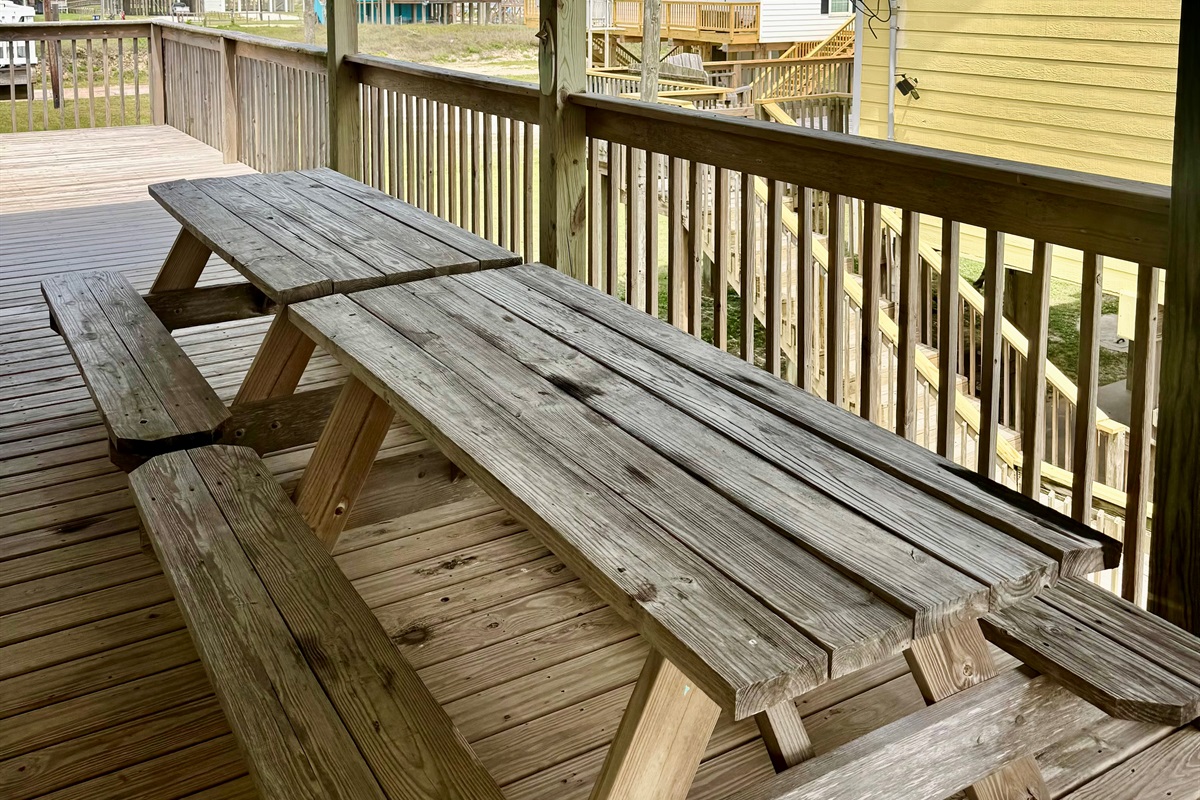 Plenty of space on the deck for entertaining and gathering