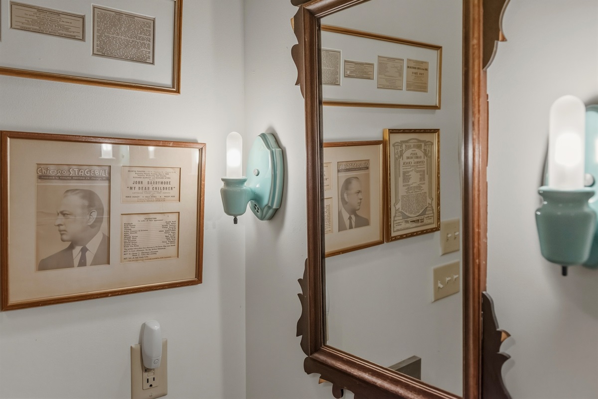 Historic decor, or shall we say reading materials in the bathroom. 