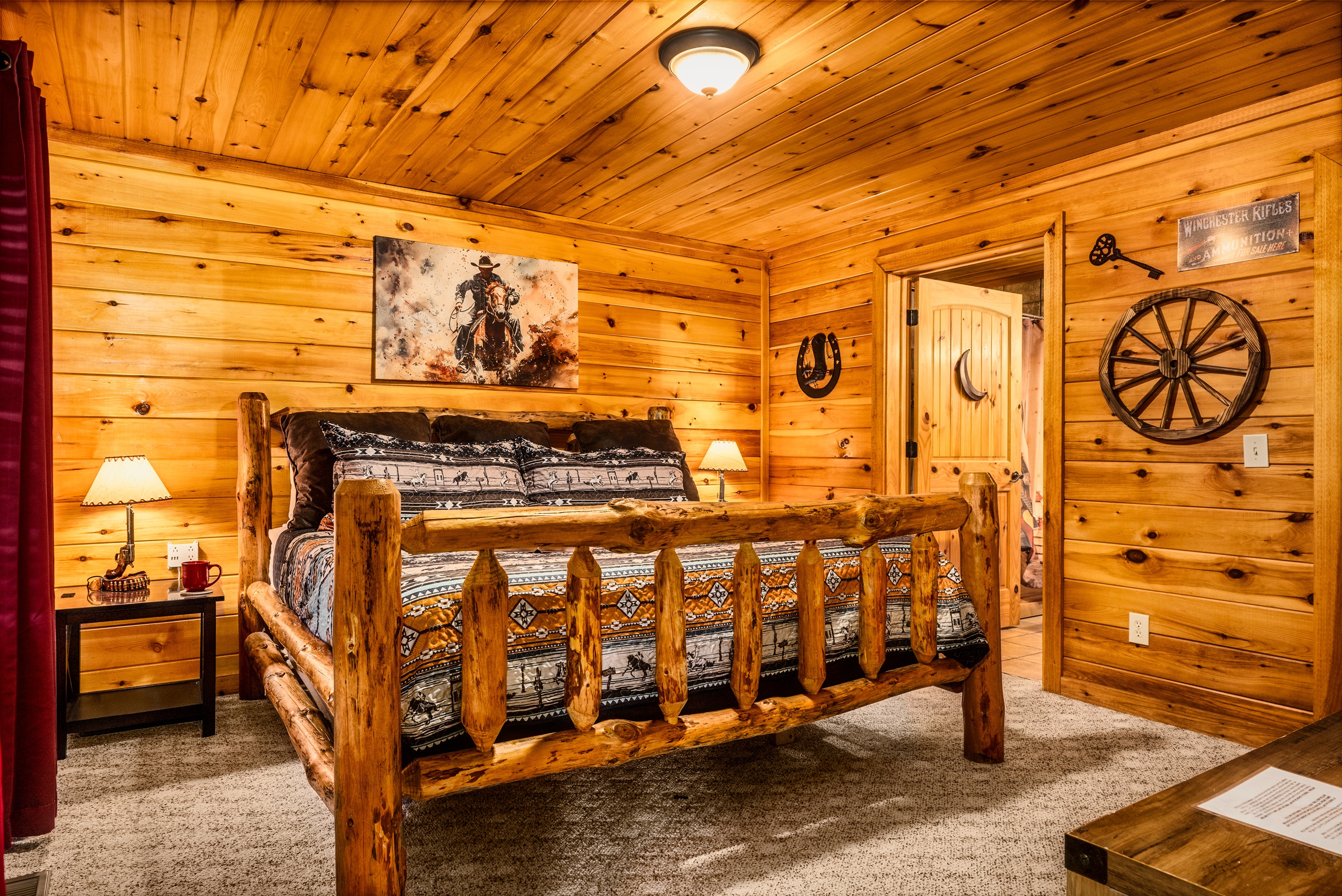 King bed, ensuite full bath.