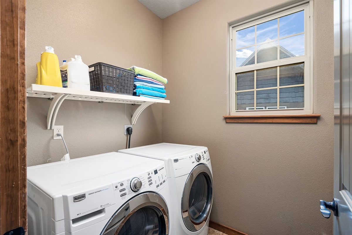 Main Level Laundry room with laundry soap provided