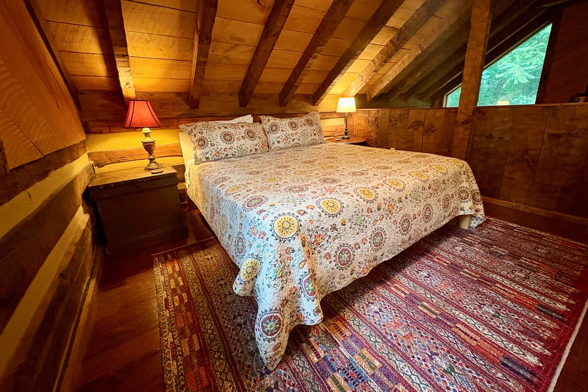 Loft bedroom with a King bed