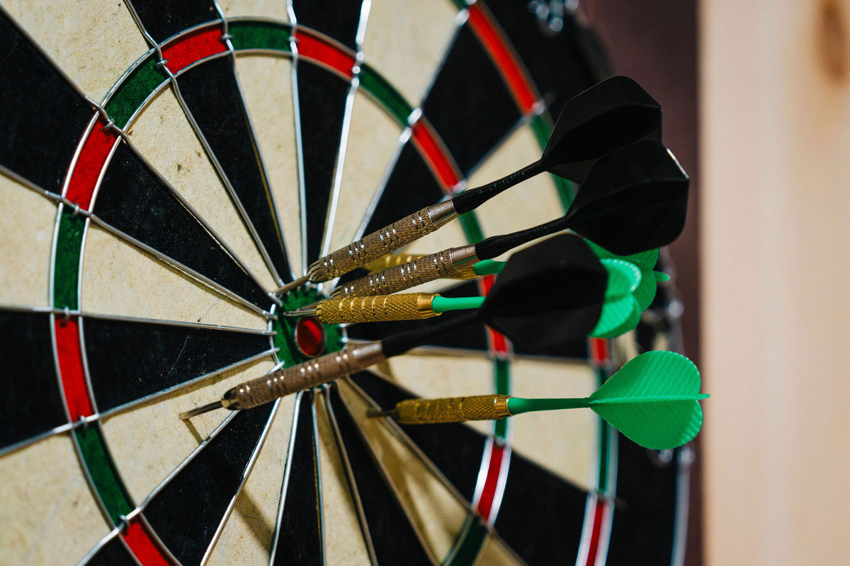 🎯 Two dart boards mean two games at once.
