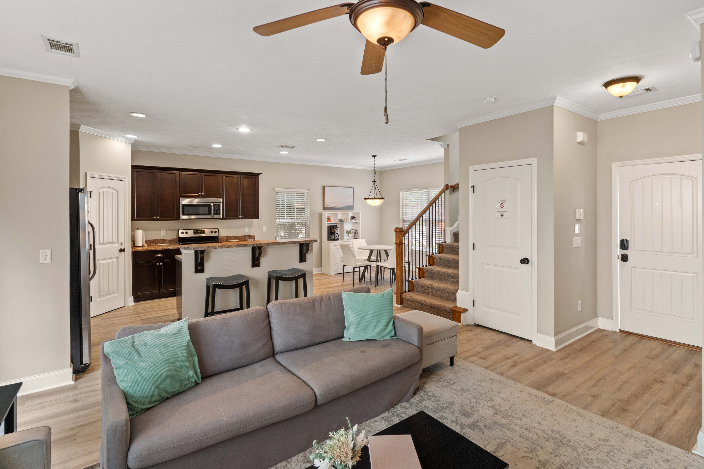 Living Room and Kitchen Open Floorplan