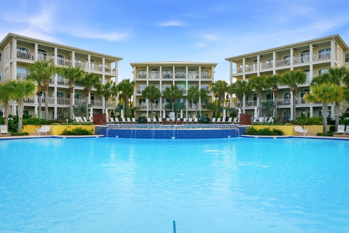 Cool off in style—our community pool offers a tropical escape just a short distance from the house.