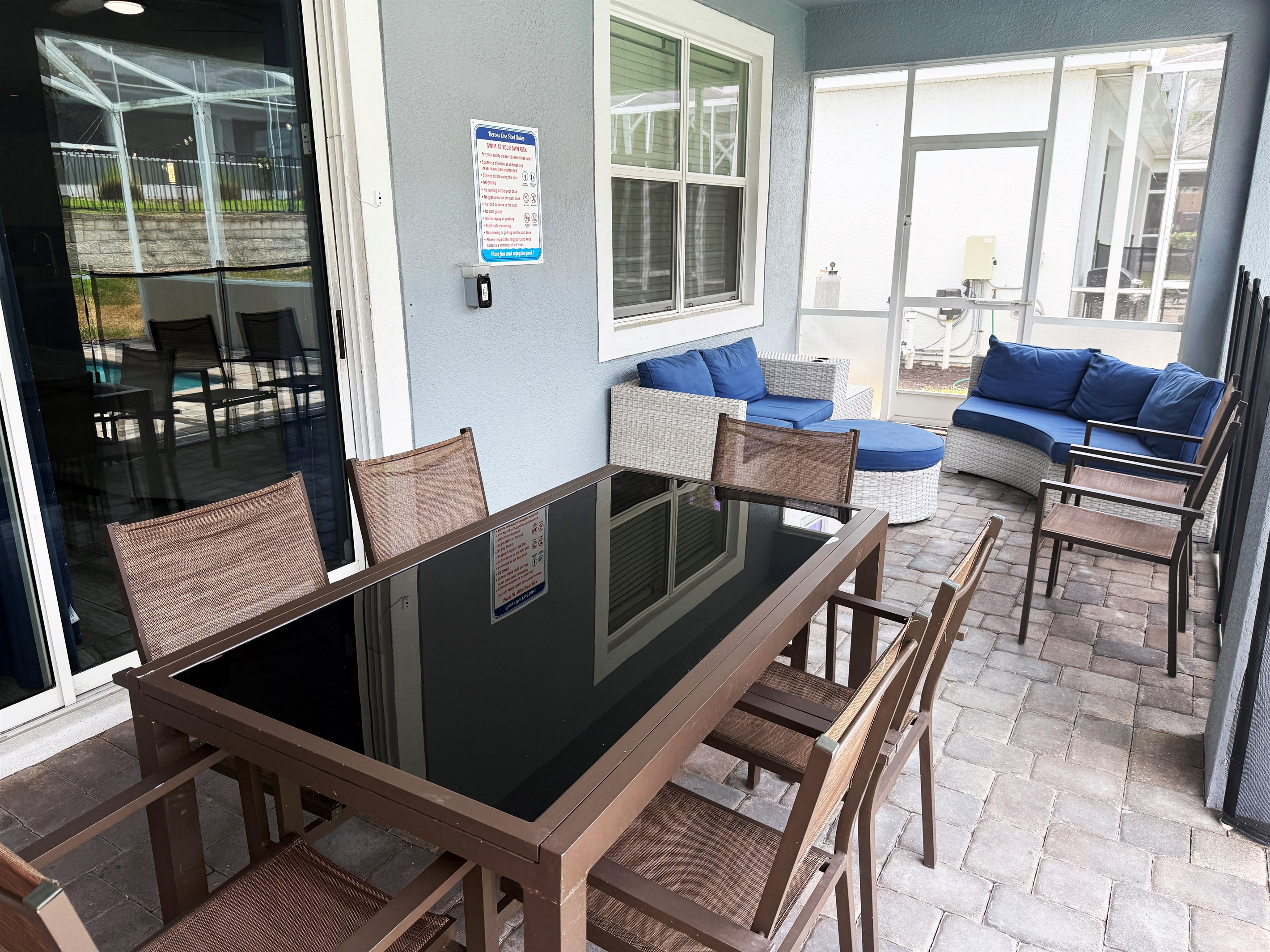 Plenty Of Seating Under Covered Lanai