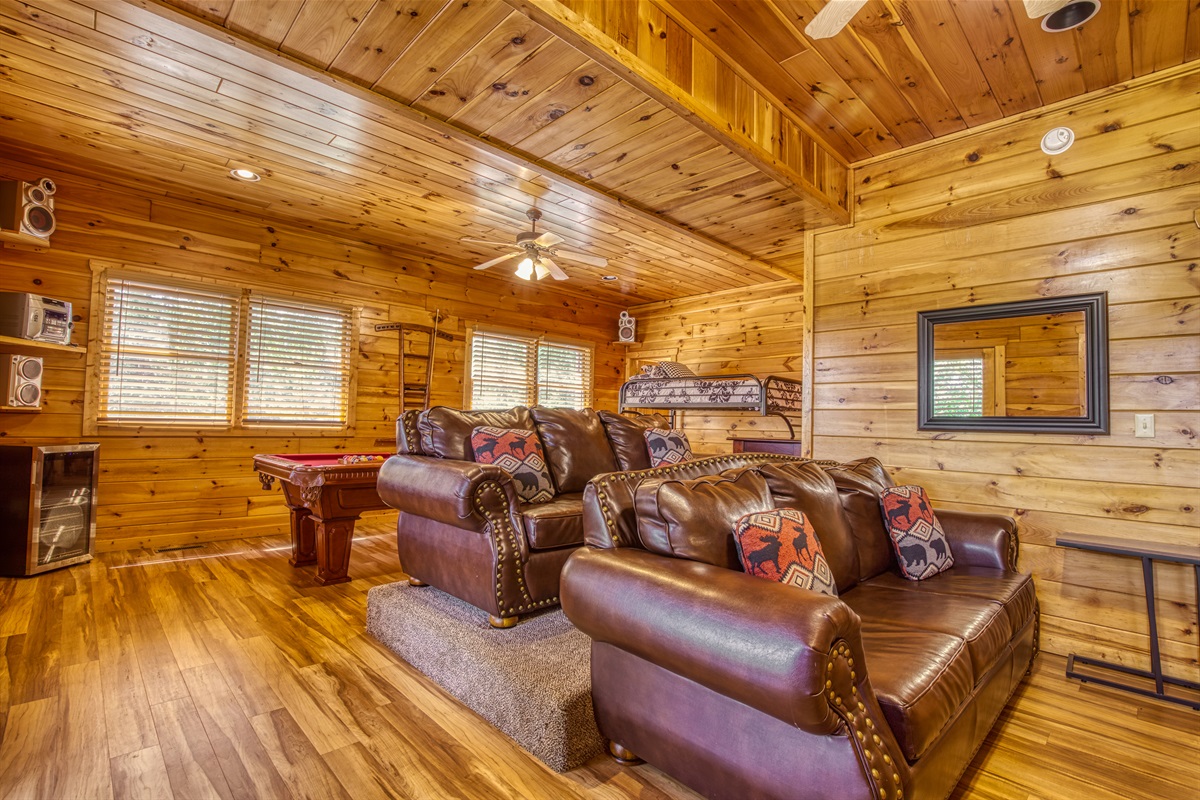 Lower floor TV seating