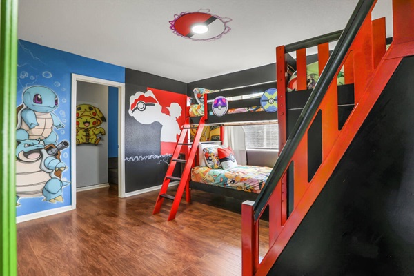 Pokemon themed bedroom
