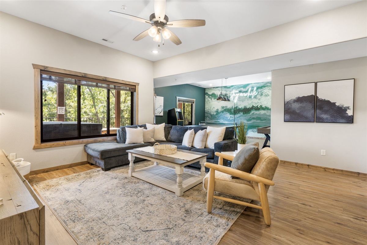 Lower level entertainment space!