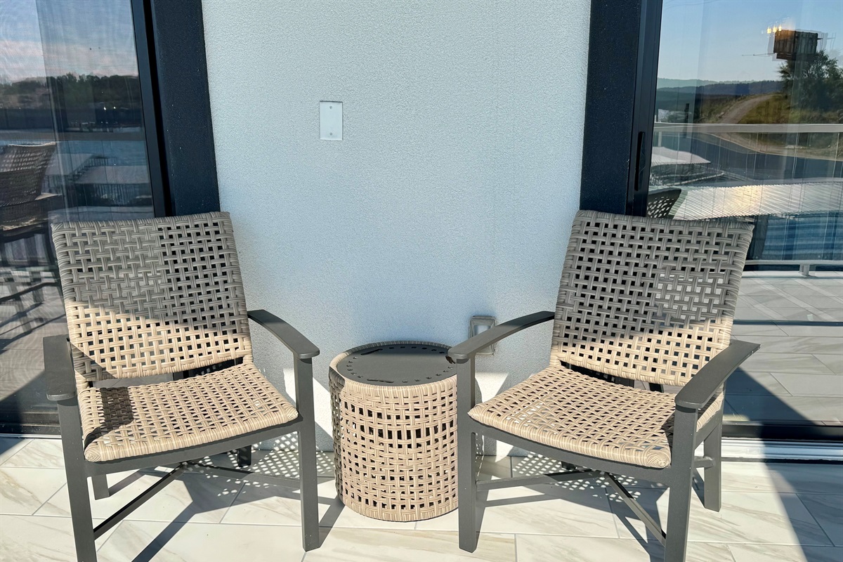 Outdoor seating on balcony