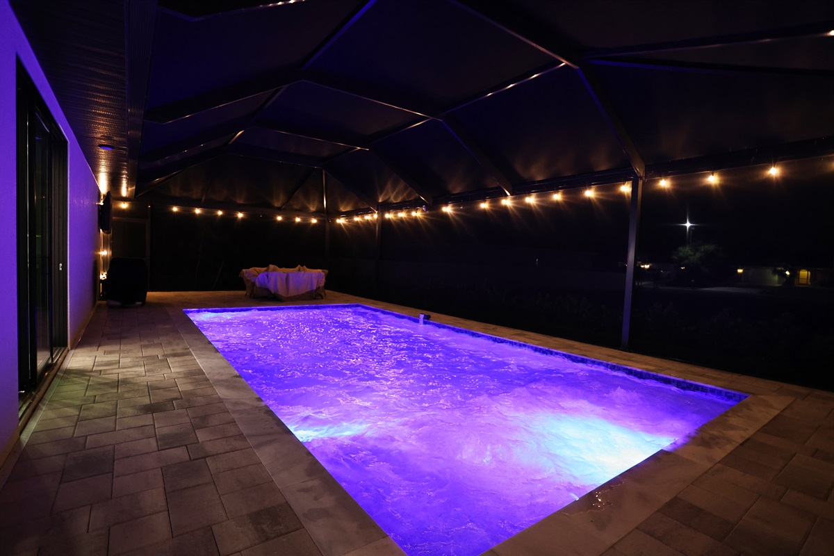 Pool area light show