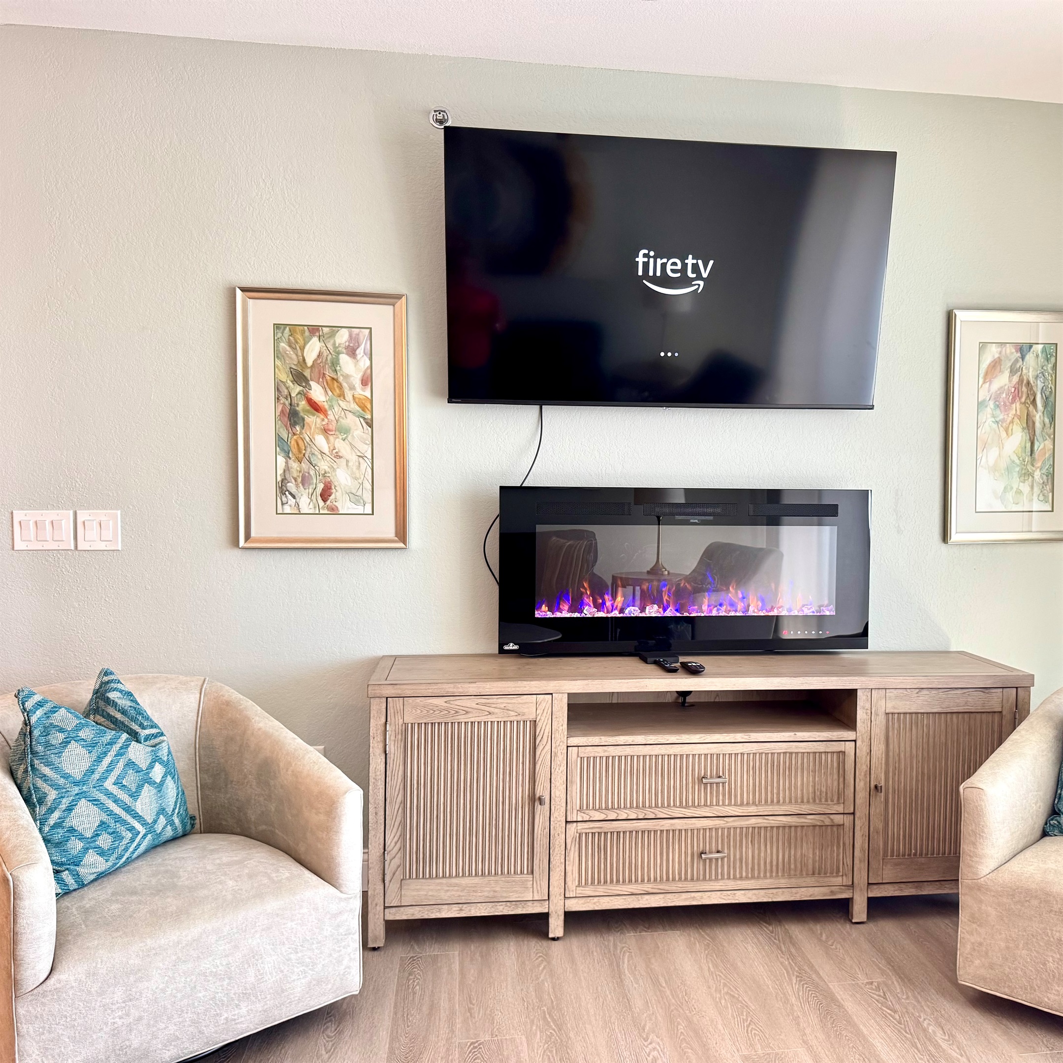 Roku 65" FireTV with Spectrum Cable app and more.