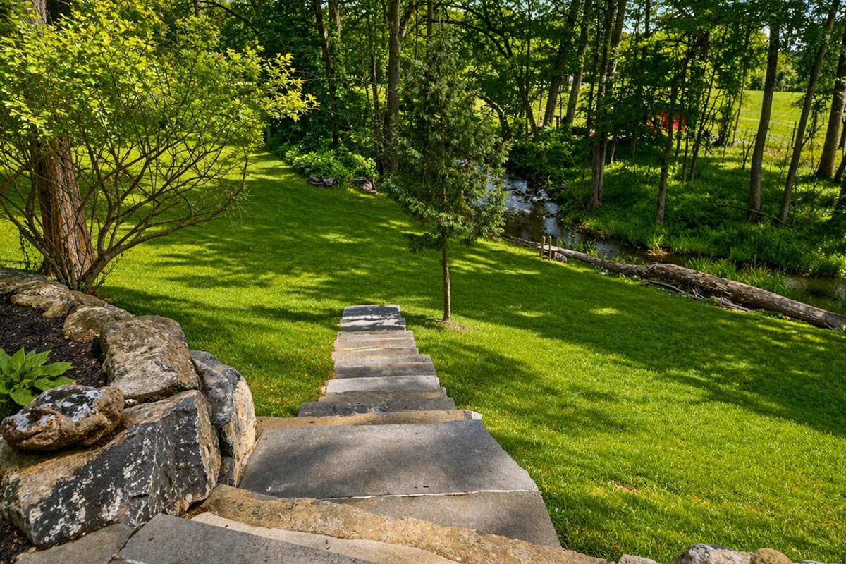 Steps leading to the creek