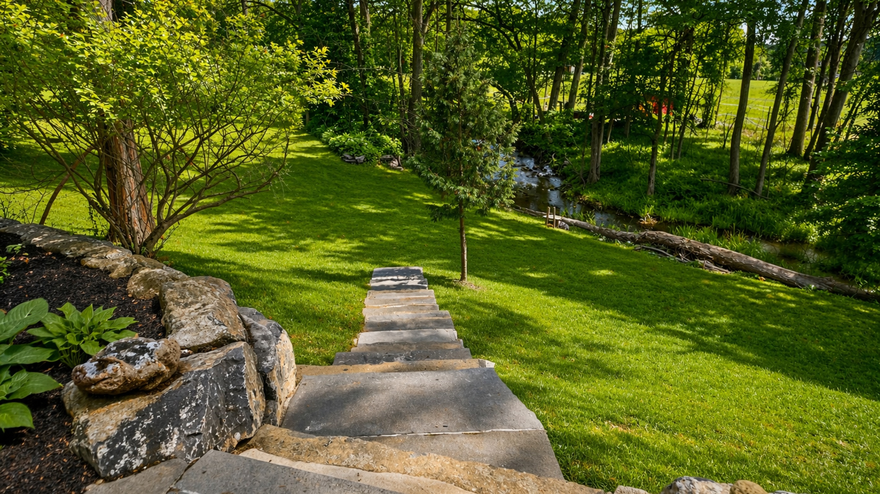 Steps leading to the creek