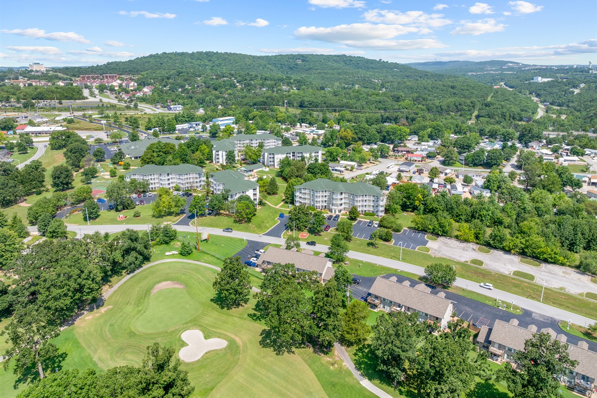 Sweeping Ozark Mountain scenery surrounds the condo community.