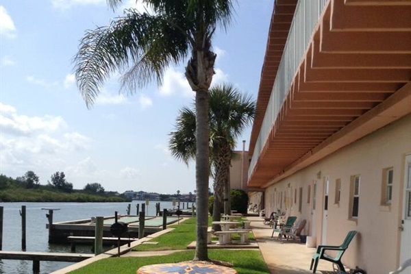 Outdoor Seating area overlooks the intracoastal 