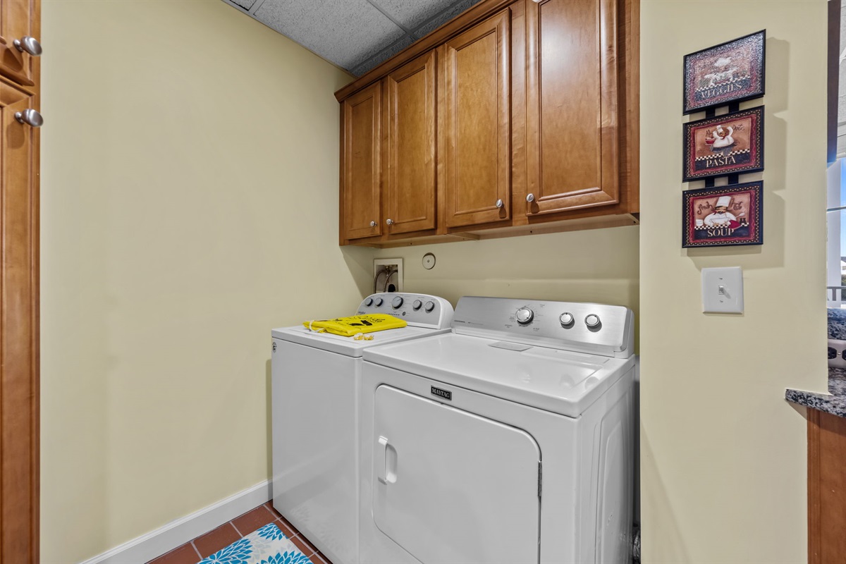 In-unit washer and dryer for easy mid stay refreshes