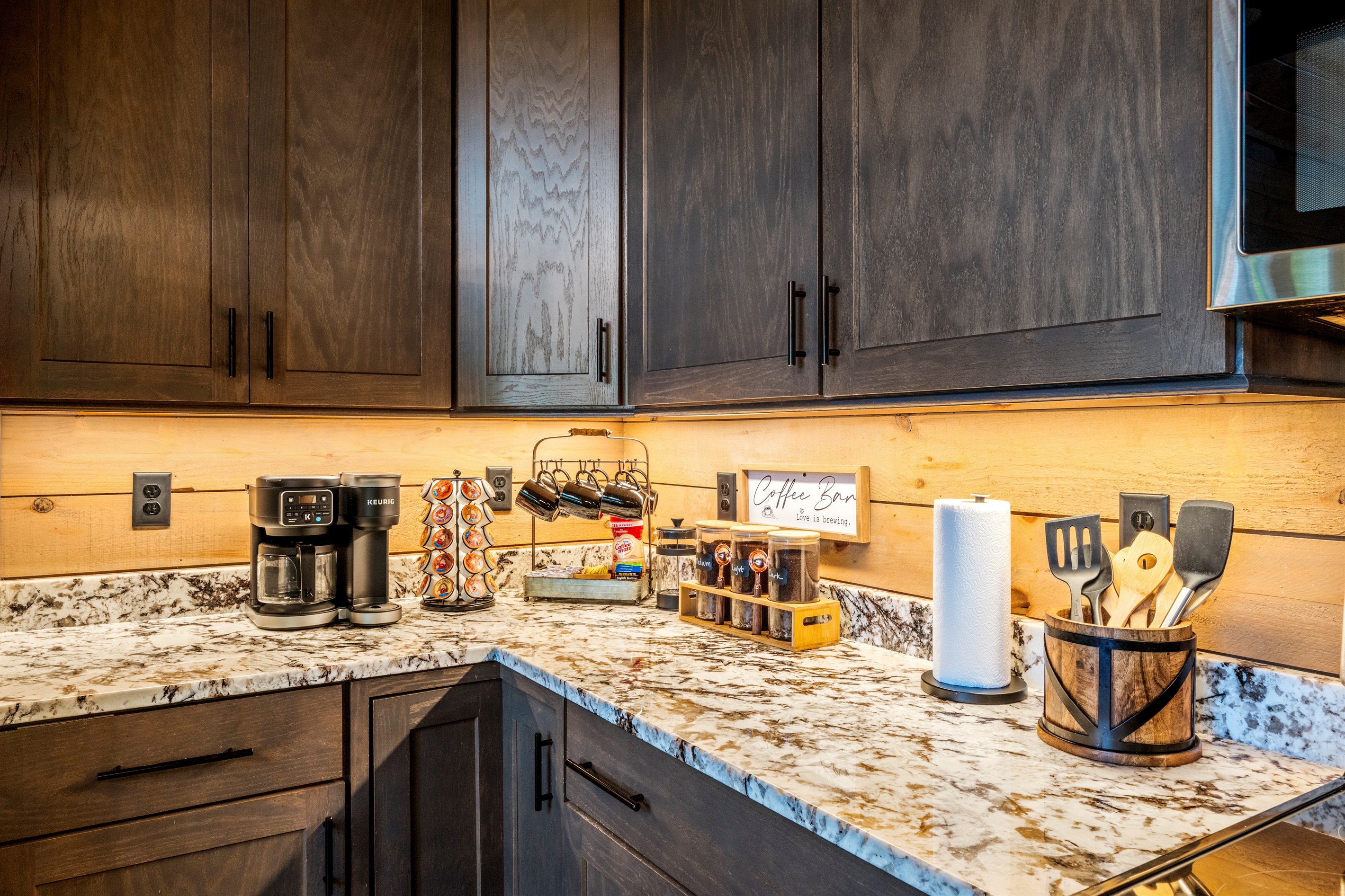 ☕ Love is brewing—literally. Start your mornings with a Keurig or classic pot, stocked with pods, creamers, and everything but the barista.