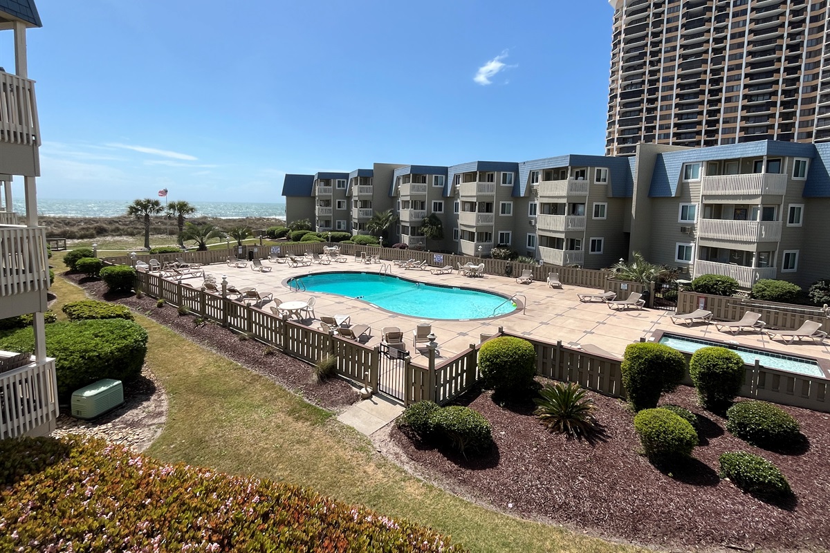 Outdoor Pool from Balcony View