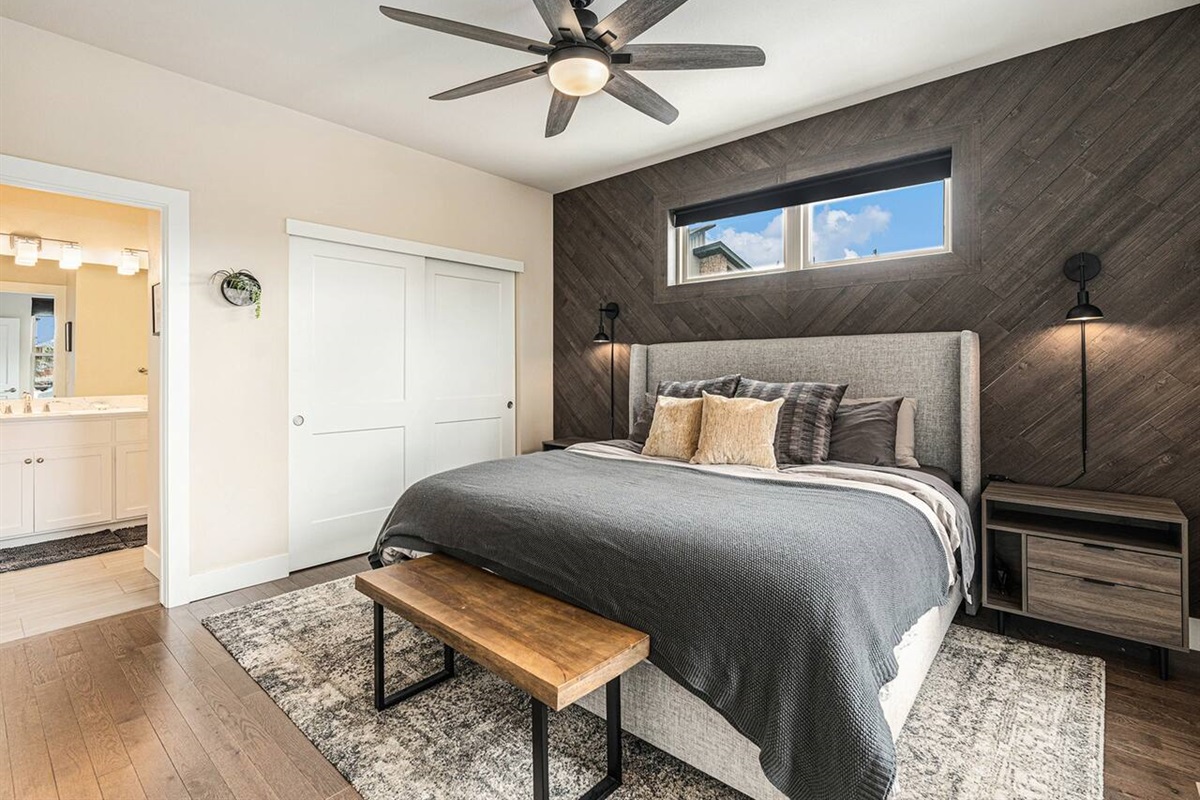 Wood BR - Each bedroom has an attached, private full bath