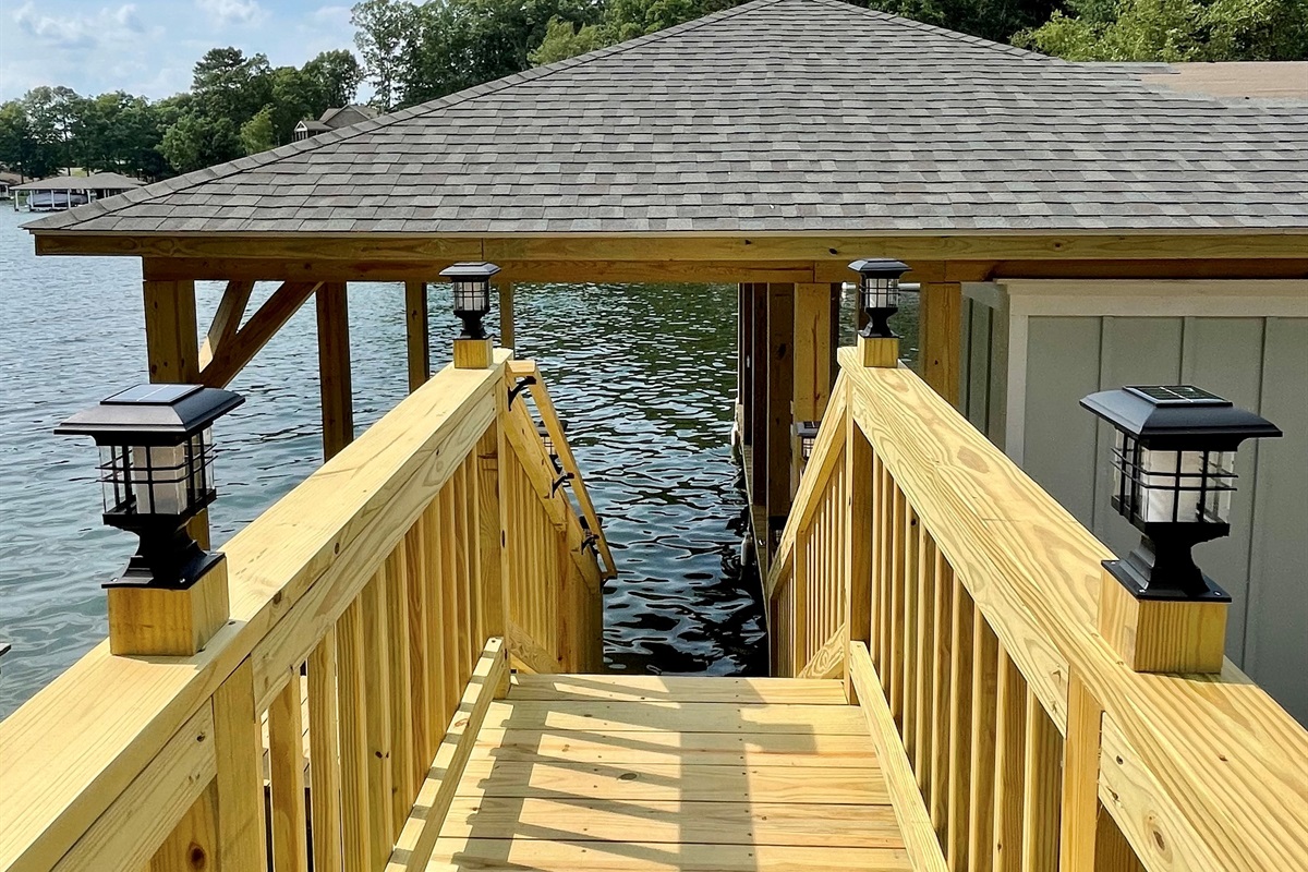 Walkway to boathouse