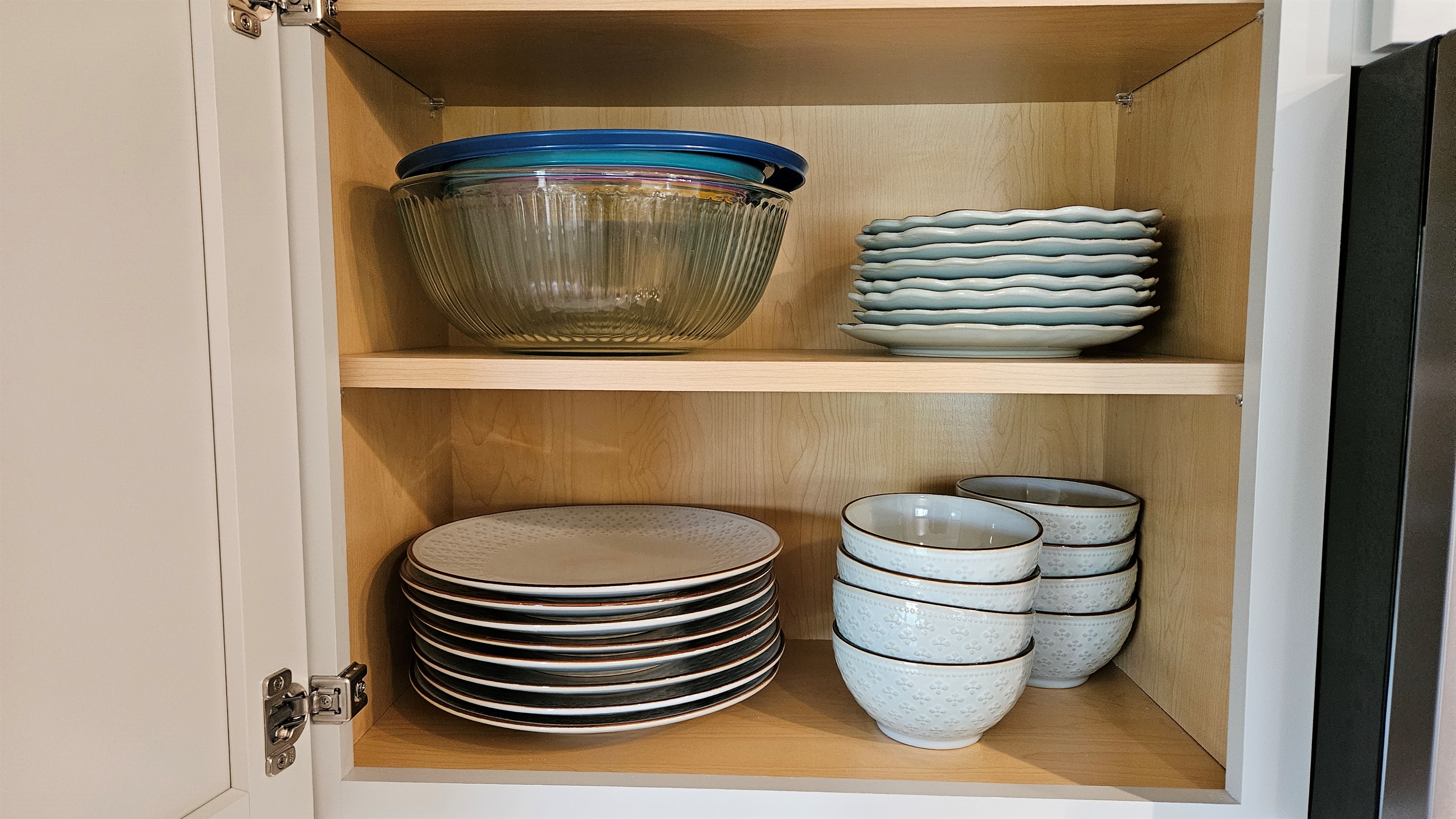Fully stocked kitchen.