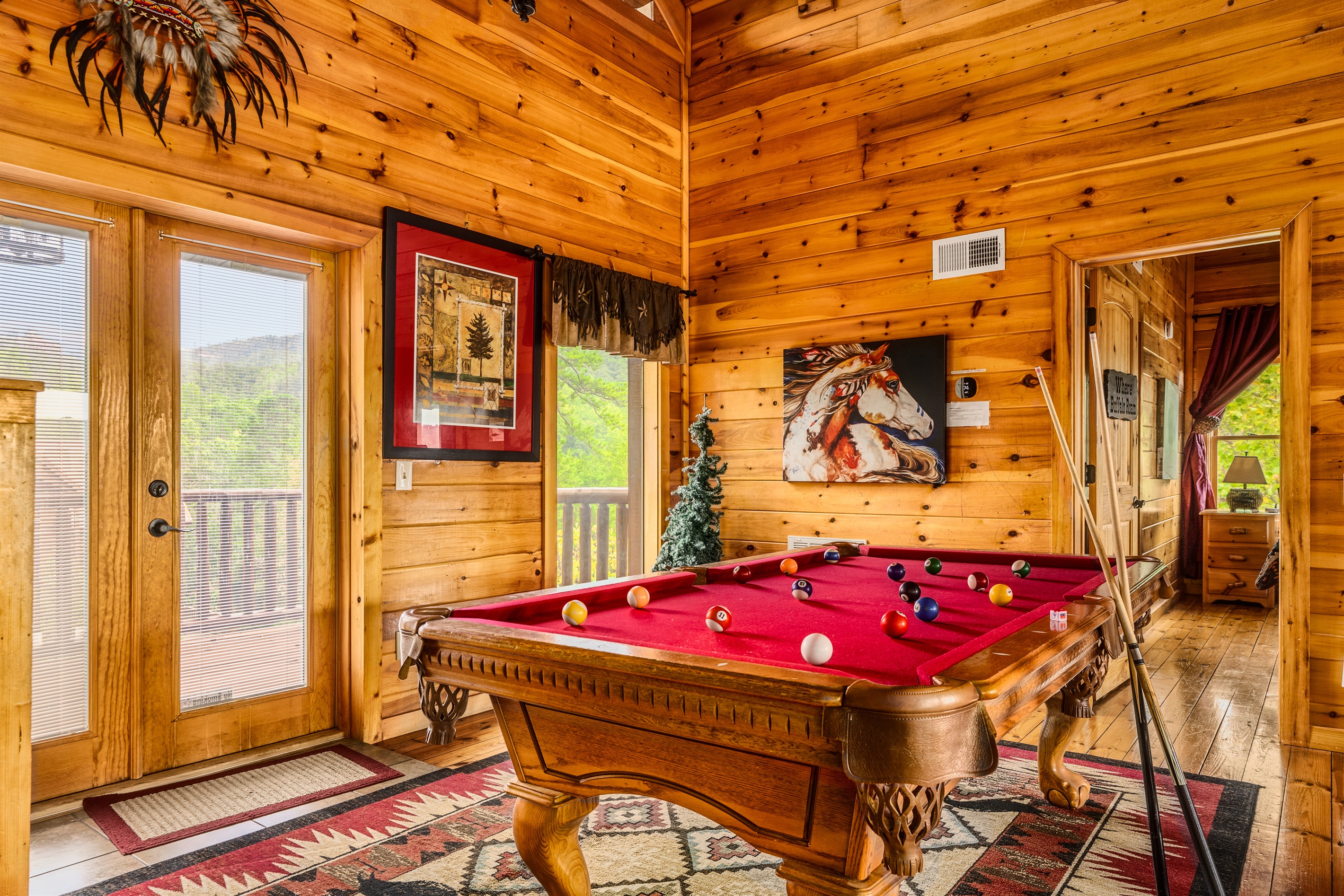pool table upstairs loft.