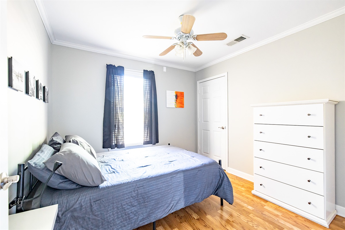 Bedroom #3: Full Bed w/closet and dresser