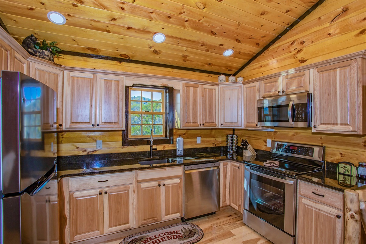 The kitchen should have everything you need to stay in and cook at home tonight.