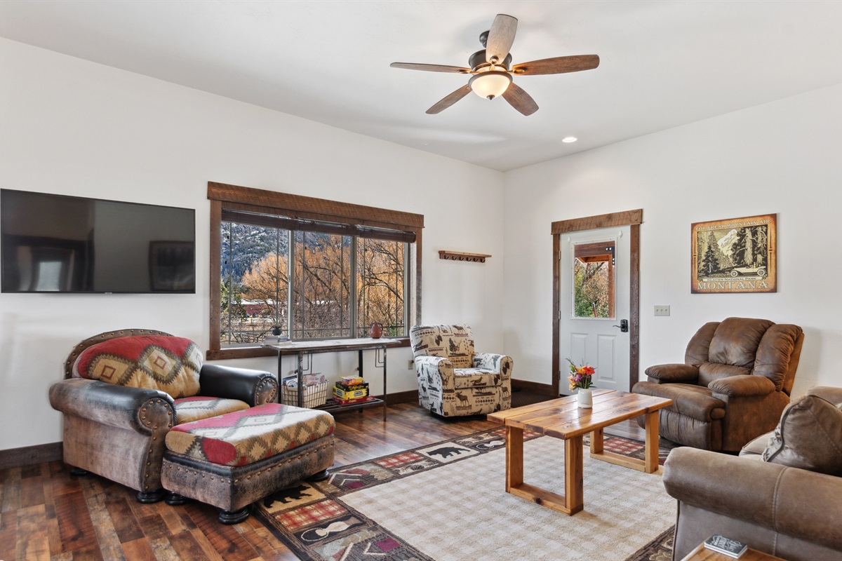 Enjoy a family game or cozy up with a book about Montana