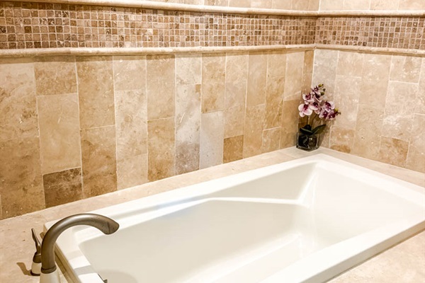 Relax in the soaking tub or refresh in the walk-in shower.