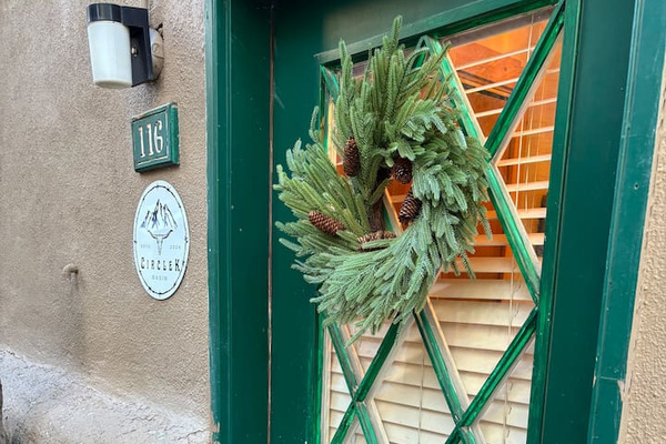 Front door with key pad access