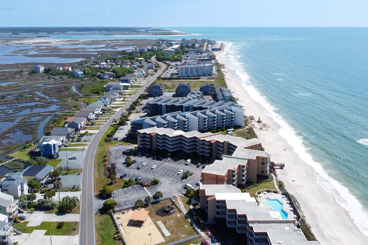 Aerial of Shipwatch Villas (looking north)