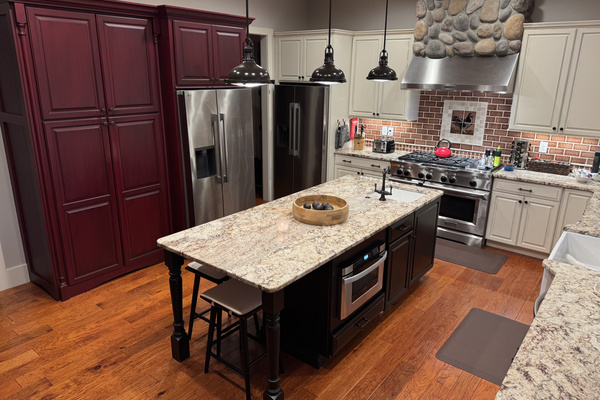 Two refrigerators, two dishwashers, and room for everyone to gather