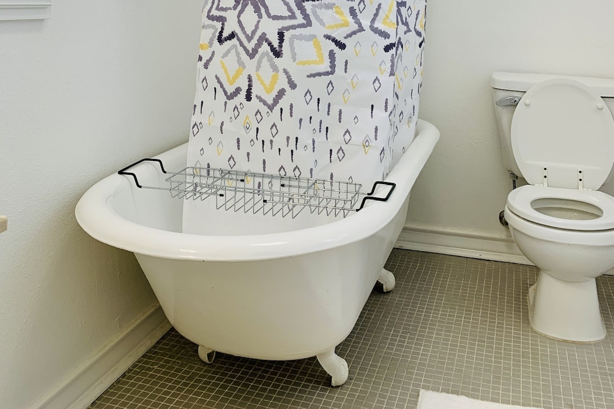 The clawfoot bathtubs are original to the home!