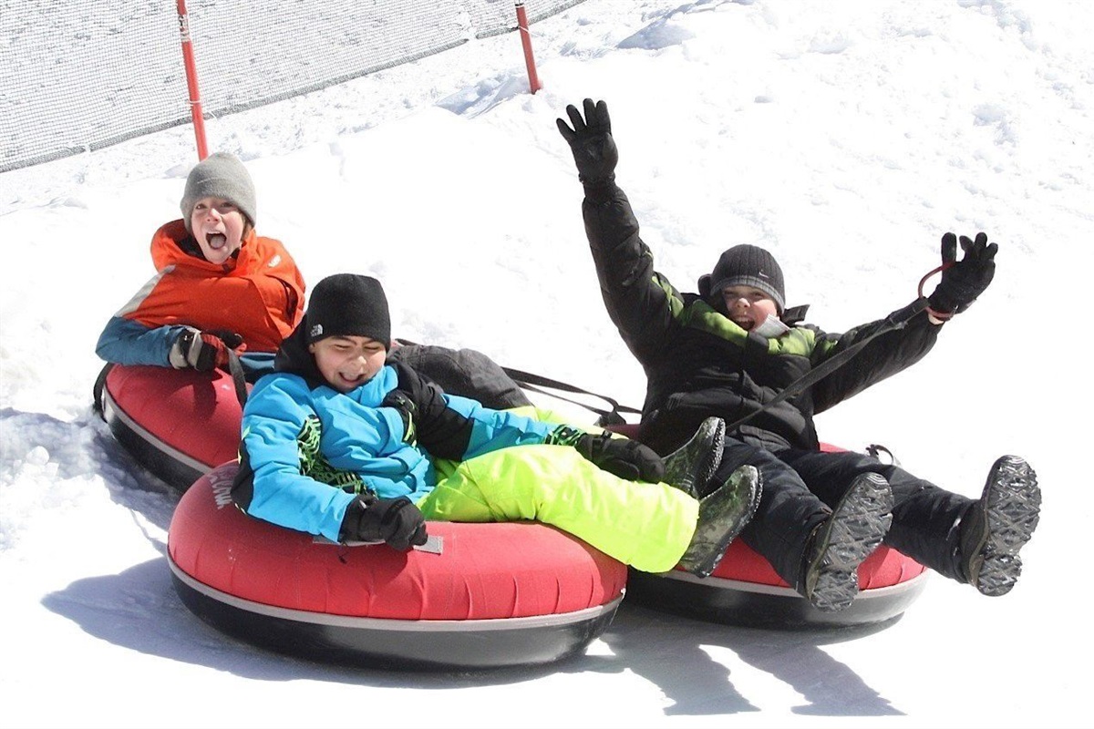 Snow tubing with the kids!