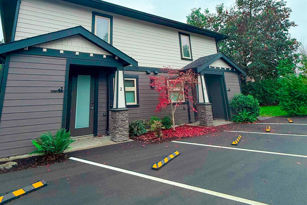 Free parking x 2  spots right in front of Townhome.