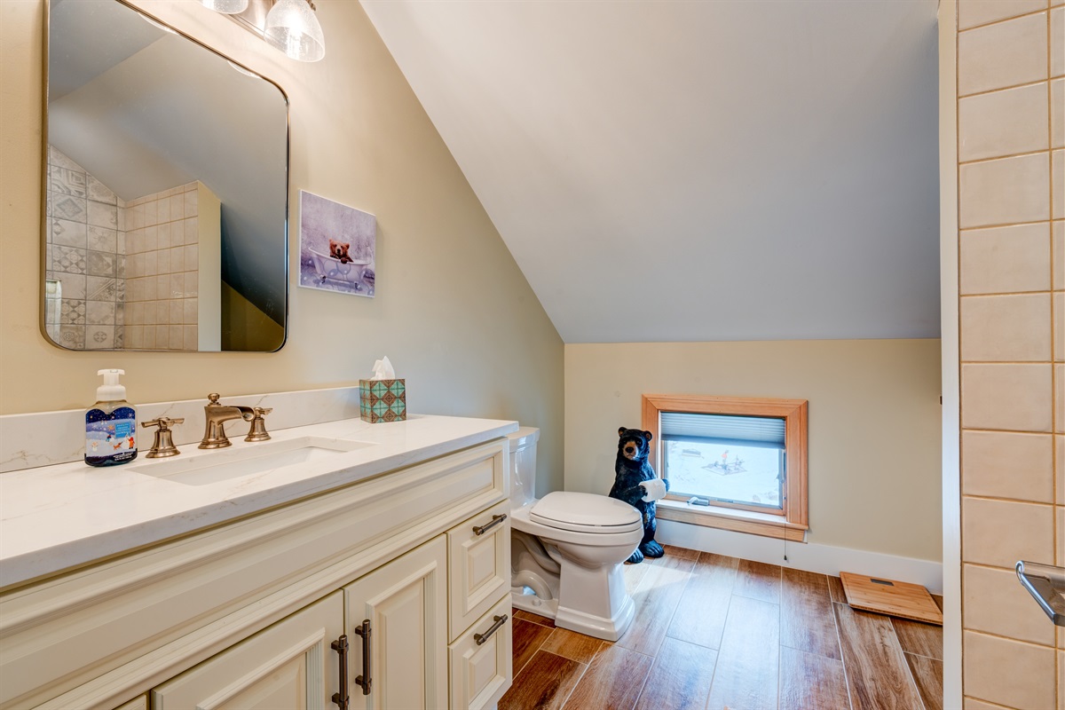 2nd Floor bathroom with walk-in shower and radiant heated floor