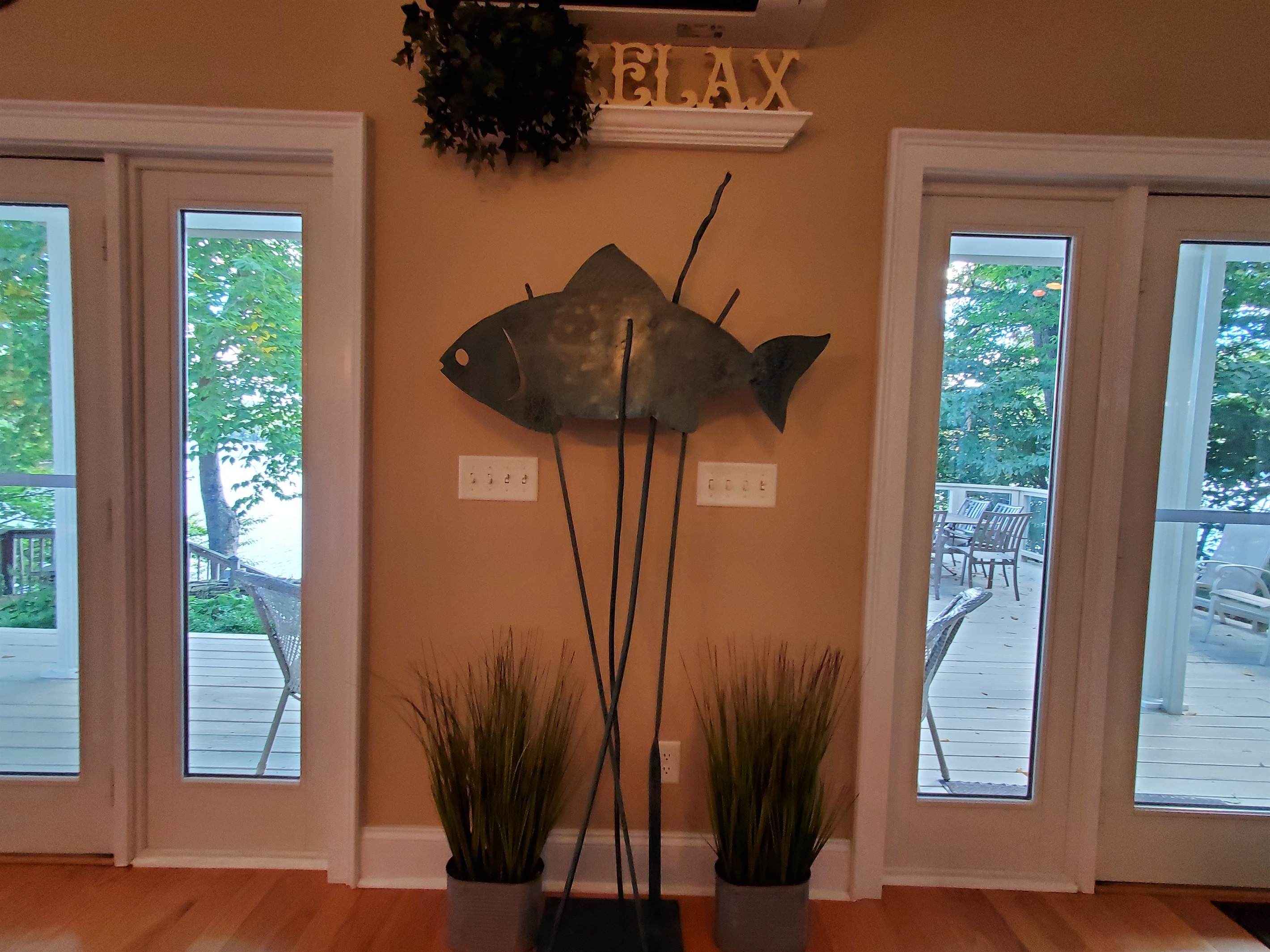 Original sculpture by local artist -  Fish in the Reeds