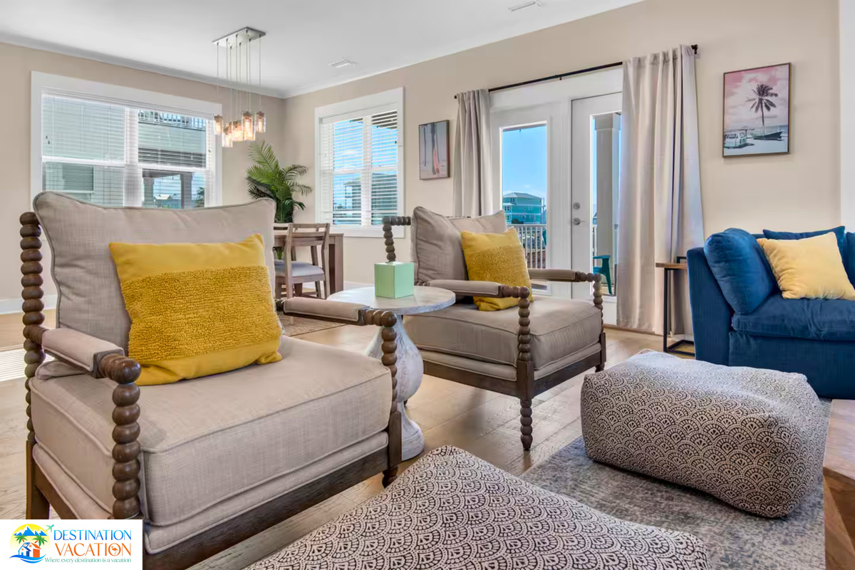 Relax in style surrounded by thoughtful coastal details.