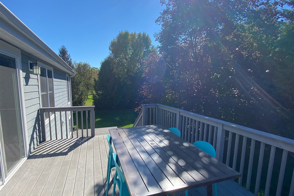 Spacious Back Deck