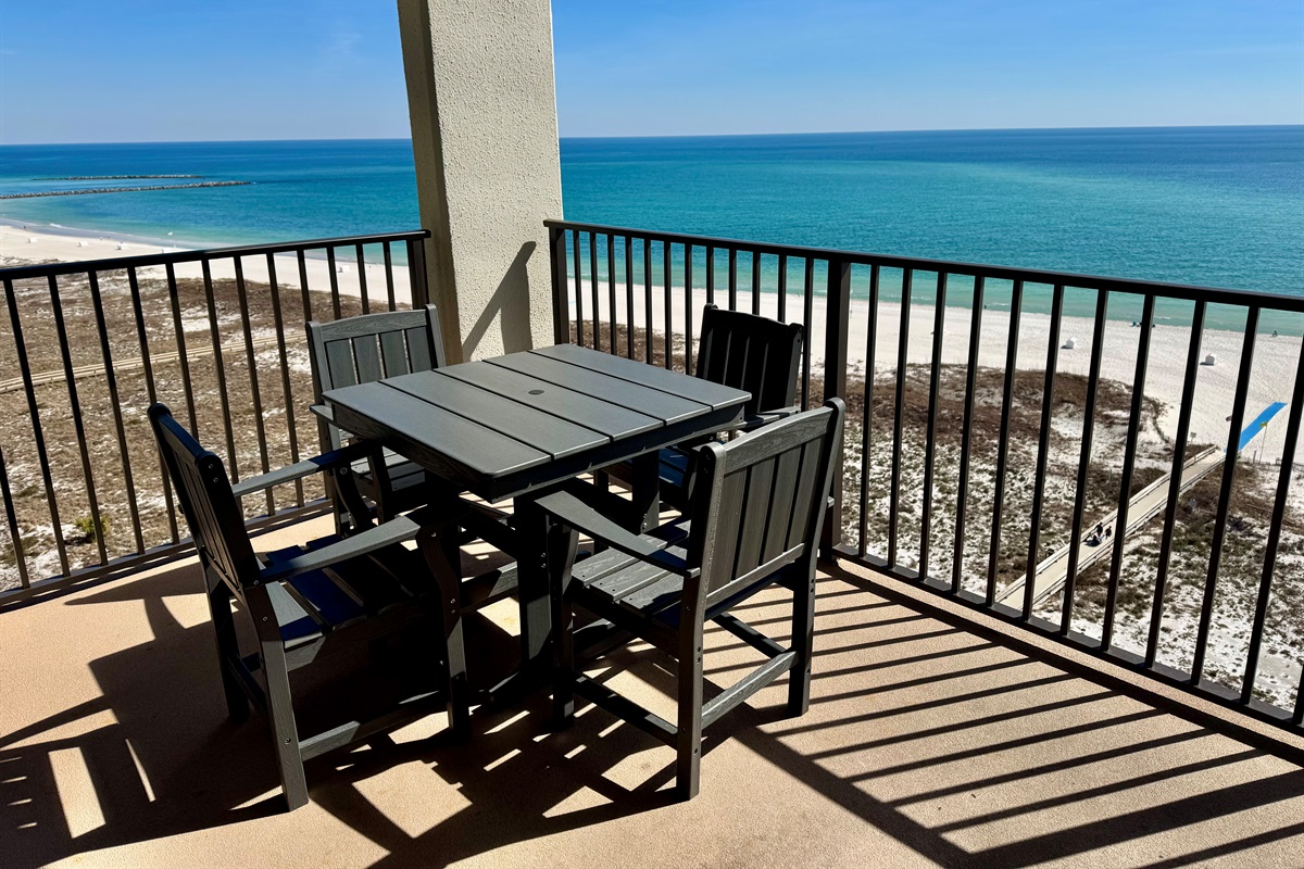 Our favorite thing to do is to enjoy a romantic dinner on our balcony, with the most spectacular view!!