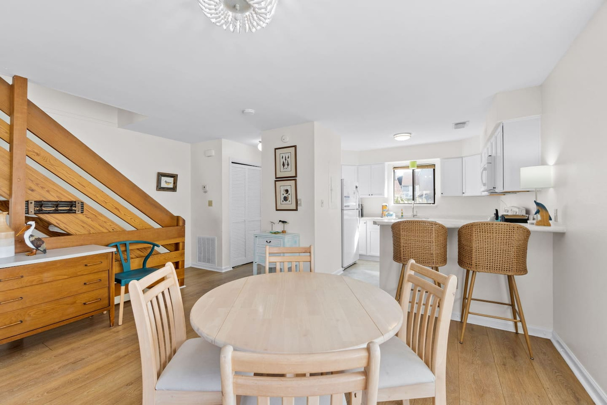 Your second sitting spot makes the main floor feel more like a home than a rental &mdash; there's always somewhere comfortable to land.
