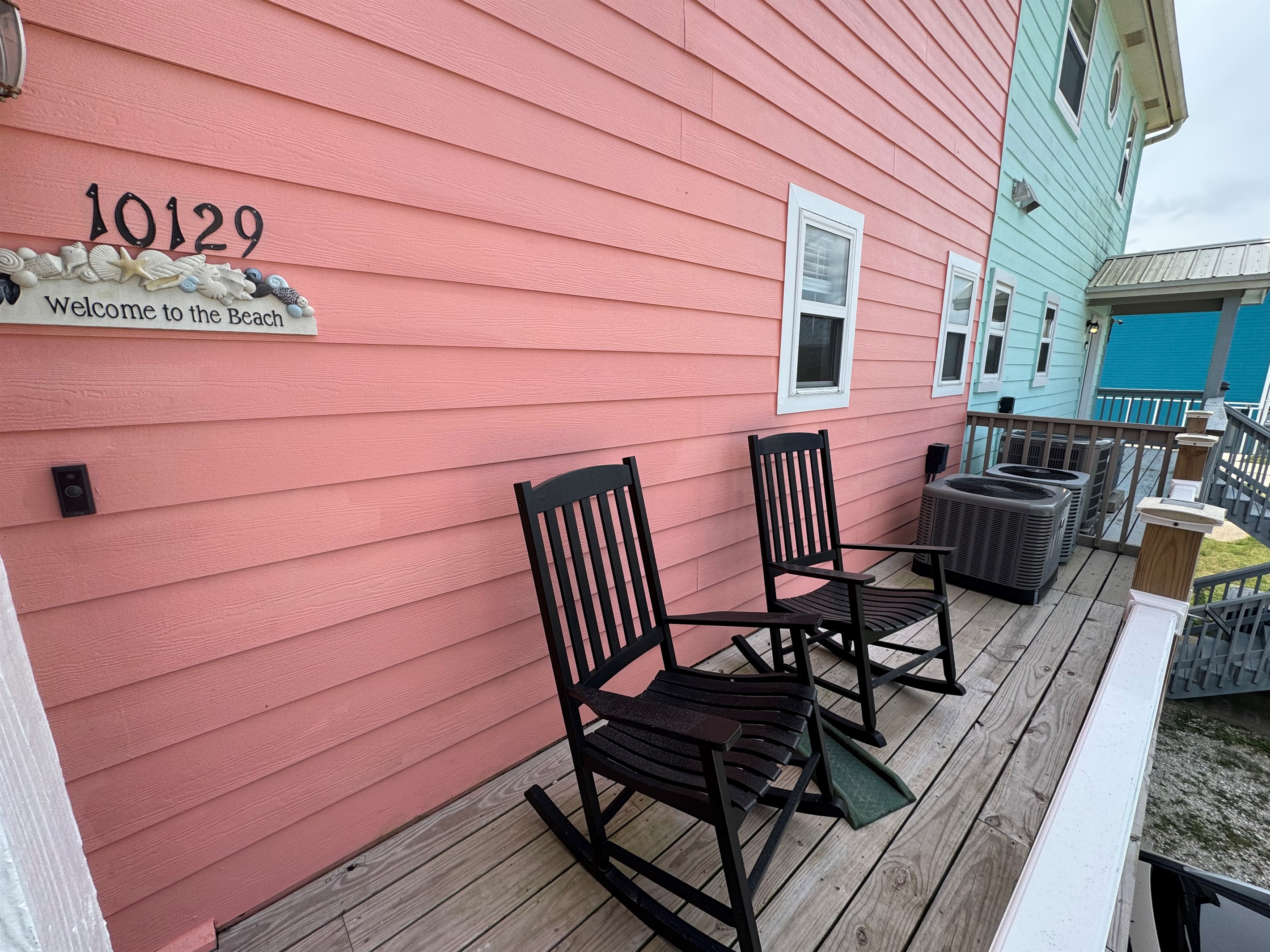 Front balcony with rocking chairs