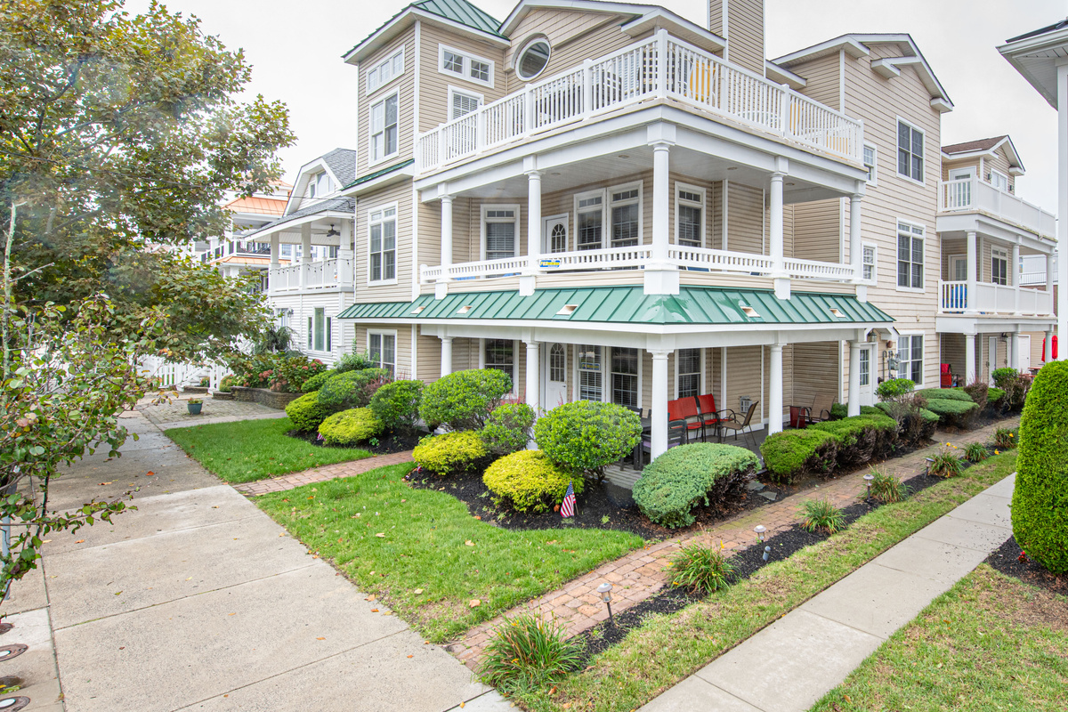 Side Angle View of Exterior Front Porches and Balconies