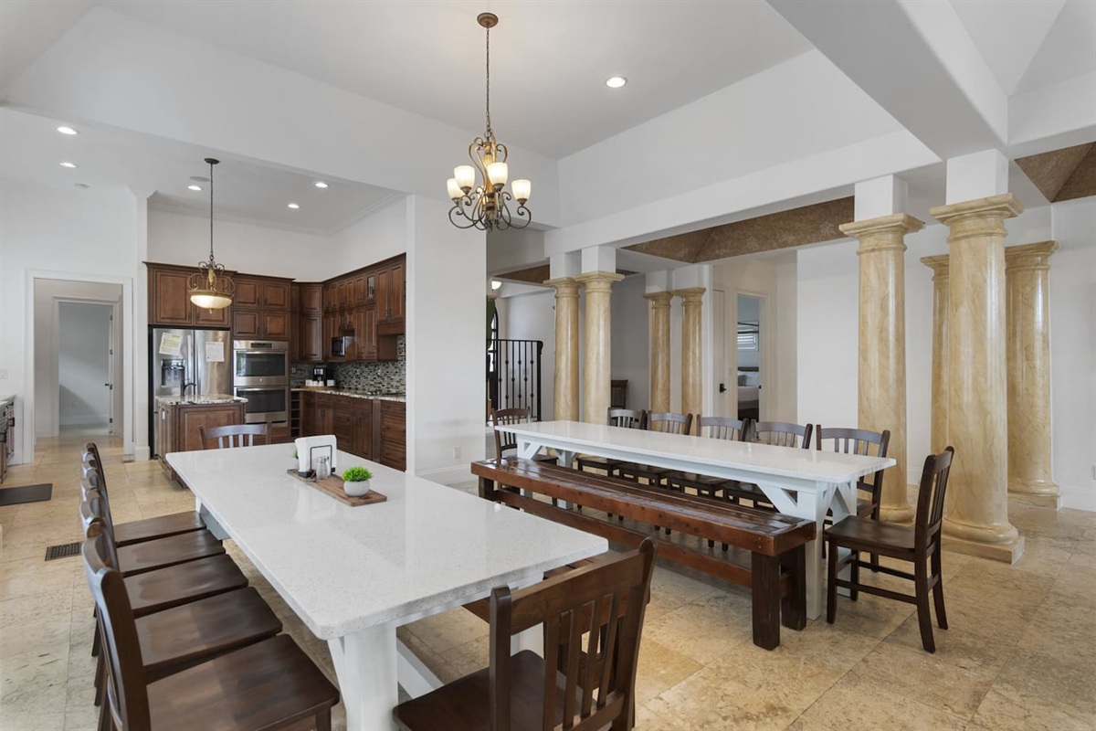 Dining Table Seats 22–24 Guests