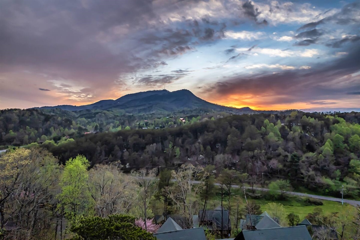 Enjoy views of Bluff Mountain from the decks