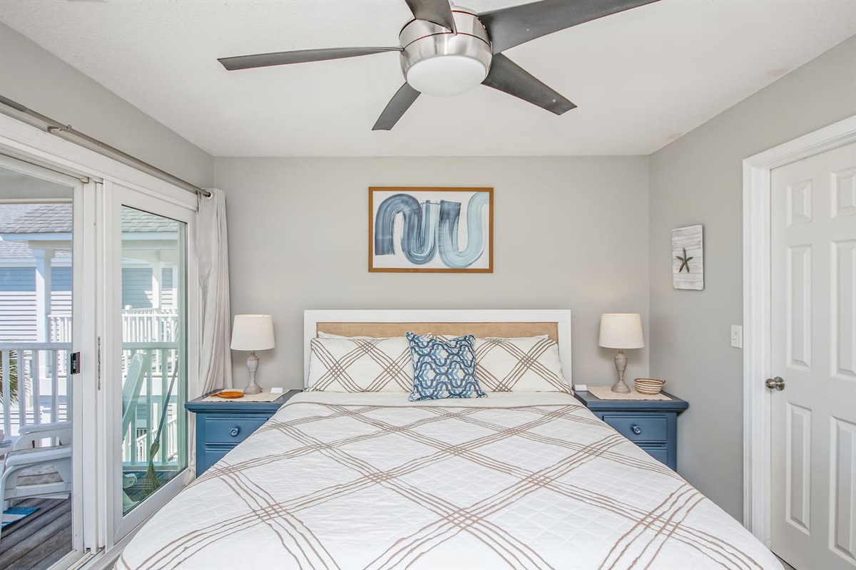 California King size bed in master suite. 