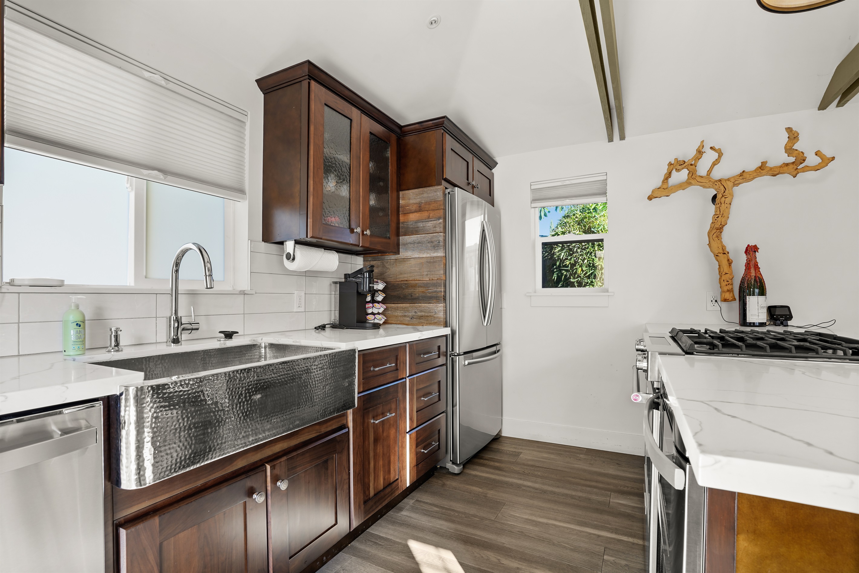 Fully stocked kitchen
